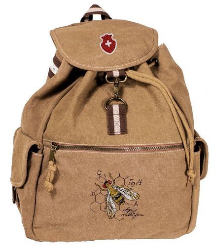 Backpack Switzerland - Motive Bee dark brown