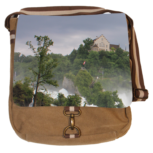 Vintage Canvas Messenger Bag - Rhine Falls