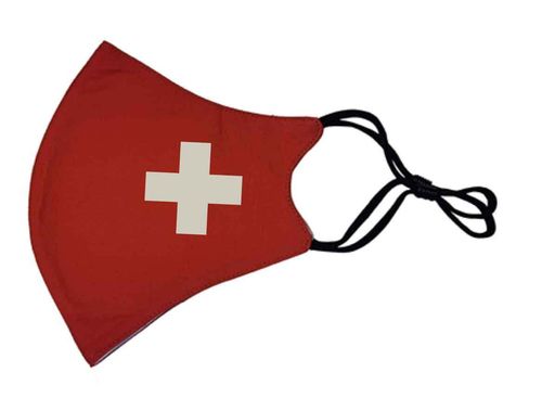 Mund-Nasen-Maske 3-lagig Schweizer Kreuz