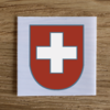 Iron-on sticker "Swiss coat of arms classic round"